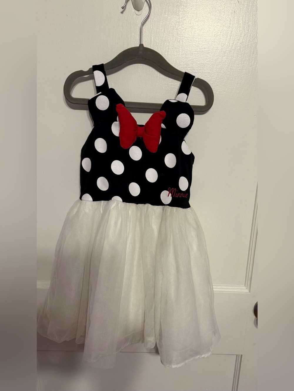 Disney Minnie Mouse Polka Dot Tulle Dress Costume - Black, White & Red